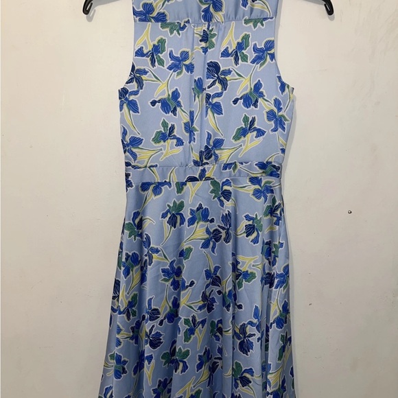 Banana Republic Blue Floral V-Neck Dress - Picture 5 of 9